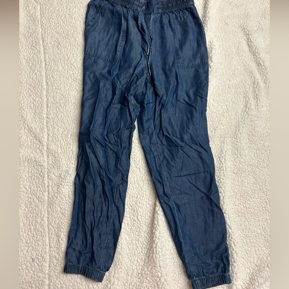 Bar III Chambray Pull on Jogger Pants in Medium Wash Size M - Picture 6 of 8